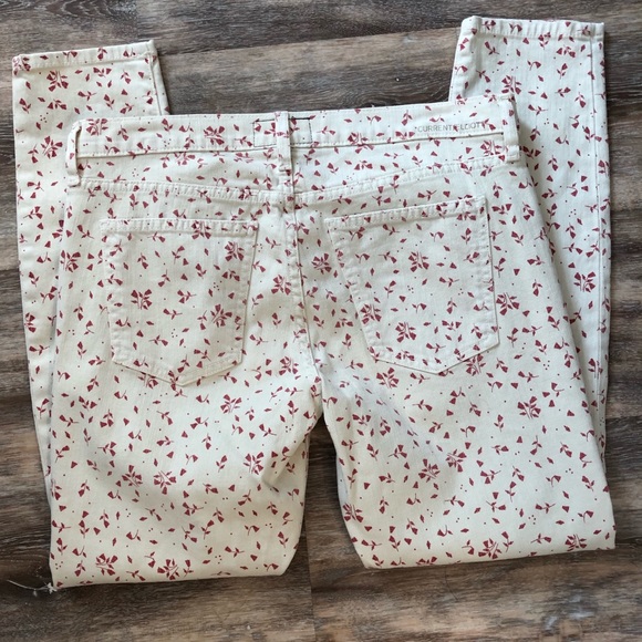 NWT Current Elliott Stiletto Sweet Cream Ditsy jeans Size 29 - Picture 8 of 9